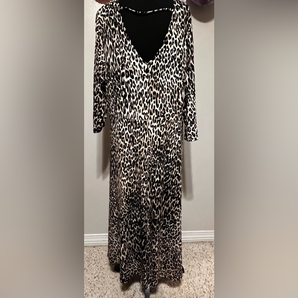 Kate & Mallory Animal Print Long Sleeve Dress Sz 1x - Picture 3 of 4